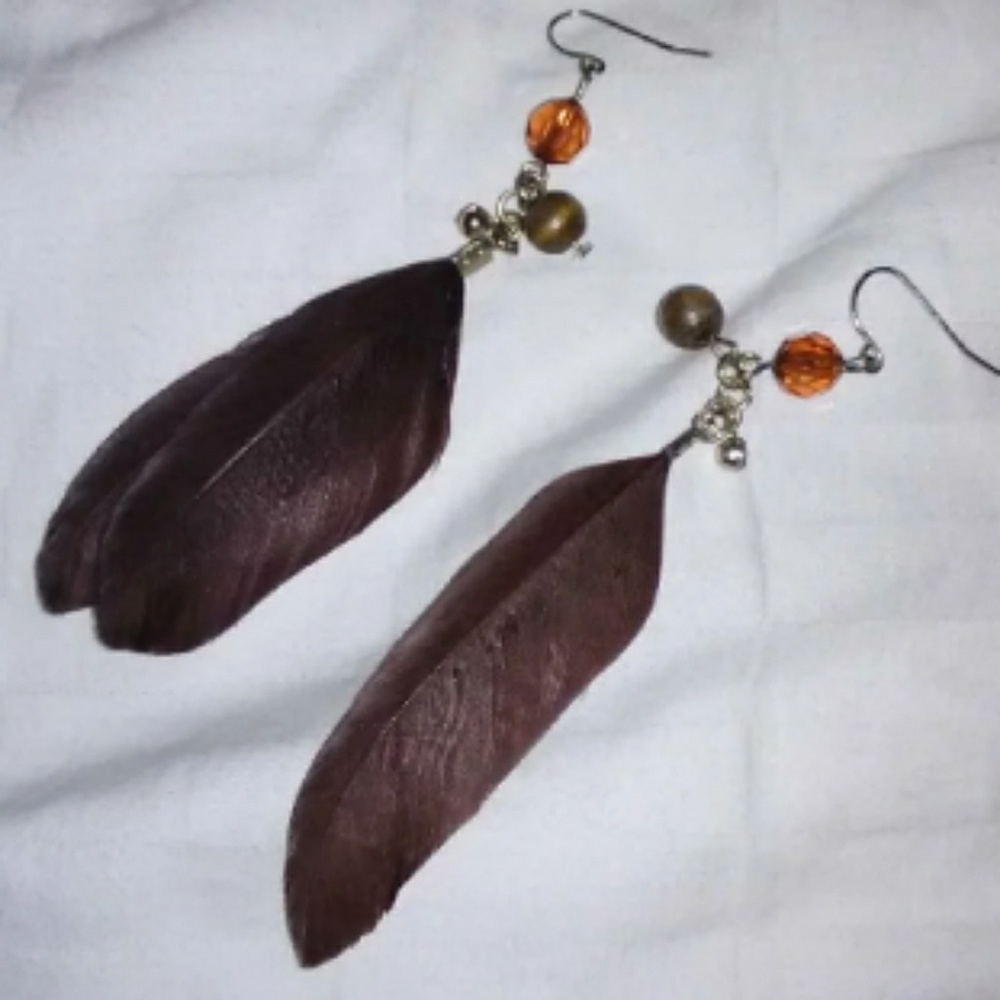 Feather earrings